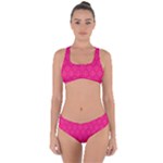 Pink Pattern, Abstract, Background, Bright Criss Cross Bikini Set
