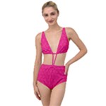 Pink Pattern, Abstract, Background, Bright Tied Up Two Piece Swimsuit