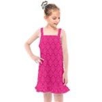 Pink Pattern, Abstract, Background, Bright Kids  Overall Dress