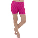 Pink Pattern, Abstract, Background, Bright Lightweight Velour Yoga Shorts