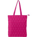Pink Pattern, Abstract, Background, Bright Double Zip Up Tote Bag