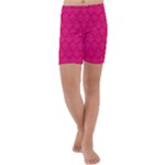 Pink Pattern, Abstract, Background, Bright Kids  Lightweight Velour Capri Yoga Leggings