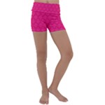 Pink Pattern, Abstract, Background, Bright Kids  Lightweight Velour Yoga Shorts