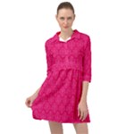 Pink Pattern, Abstract, Background, Bright Mini Skater Shirt Dress