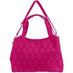 Pink Pattern, Abstract, Background, Bright Double Compartment Shoulder Bag