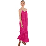 Pink Pattern, Abstract, Background, Bright Cami Maxi Ruffle Chiffon Dress