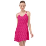 Pink Pattern, Abstract, Background, Bright Summer Time Chiffon Dress