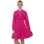 Pink Pattern, Abstract, Background, Bright All Frills Chiffon Dress