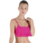 Pink Pattern, Abstract, Background, Bright Layered Top Bikini Top 