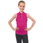 Pink Pattern, Abstract, Background, Bright Kids  Sleeveless Polo T-Shirt