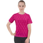 Pink Pattern, Abstract, Background, Bright Women s Sport Raglan T-Shirt