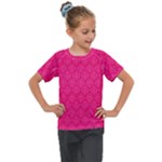 Pink Pattern, Abstract, Background, Bright Kids  Mesh Piece T-Shirt