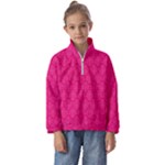 Pink Pattern, Abstract, Background, Bright Kids  Half Zip Hoodie