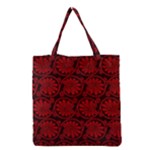 Red Floral Pattern Floral Greek Ornaments Grocery Tote Bag
