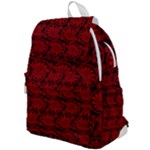 Red Floral Pattern Floral Greek Ornaments Top Flap Backpack