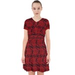 Red Floral Pattern Floral Greek Ornaments Adorable in Chiffon Dress