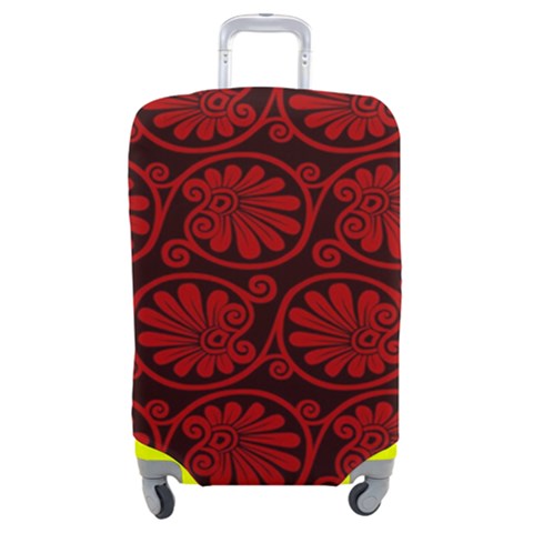 Red Floral Pattern Floral Greek Ornaments Luggage Cover (Medium) from ZippyPress