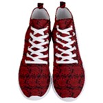 Red Floral Pattern Floral Greek Ornaments Men s Lightweight High Top Sneakers