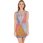 Texture With Triangles Bodycon Dress