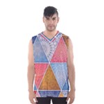 Texture With Triangles Men s Basketball Tank Top
