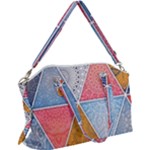 Texture With Triangles Canvas Crossbody Bag