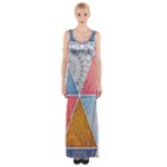 Texture With Triangles Thigh Split Maxi Dress