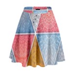 Texture With Triangles High Waist Skirt