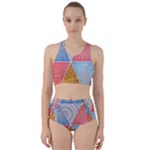 Texture With Triangles Racer Back Bikini Set