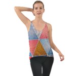 Texture With Triangles Chiffon Cami