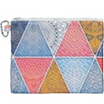 Texture With Triangles Canvas Cosmetic Bag (XXXL)