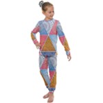 Texture With Triangles Kids  Long Sleeve Set 