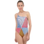 Texture With Triangles Classic One Shoulder Swimsuit