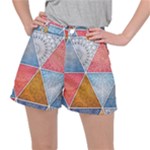 Texture With Triangles Women s Ripstop Shorts