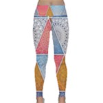 Texture With Triangles Lightweight Velour Classic Yoga Leggings