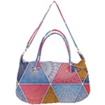 Texture With Triangles Removable Strap Handbag