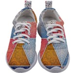Texture With Triangles Kids Athletic Shoes
