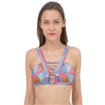 Texture With Triangles Cage Up Bikini Top