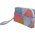 Texture With Triangles Wristlet Pouch Bag (Small)