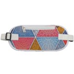 Texture With Triangles Rounded Waist Pouch