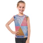 Texture With Triangles Kids  Mesh Tank Top