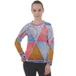 Texture With Triangles Women s Long Sleeve Raglan T-Shirt