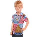 Texture With Triangles Kids  Polo T-Shirt