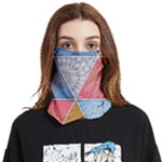 Texture With Triangles Face Covering Bandana (Two Sides)