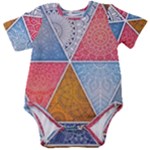 Texture With Triangles Baby Short Sleeve Bodysuit
