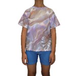 Silk Waves Abstract Kids  Short Sleeve Swimwear