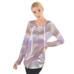 Silk Waves Abstract Tie Up T-Shirt