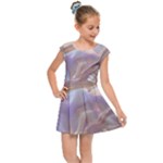 Silk Waves Abstract Kids  Cap Sleeve Dress