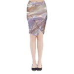 Silk Waves Abstract Midi Wrap Pencil Skirt