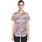 Silk Waves Abstract Women s Short Sleeve Shirt