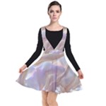 Silk Waves Abstract Plunge Pinafore Dress